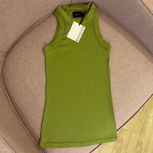 WSLY The Rivington Ribbed Tank XS in Cactus